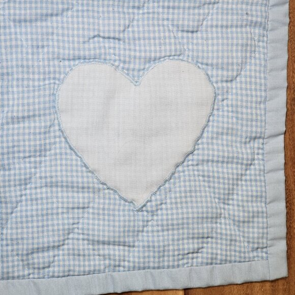 VTG Overall Sam Gone Fishing Blue Quilt Blanket Toddler Coverlet 44 X 60" - Picture 9 of 12